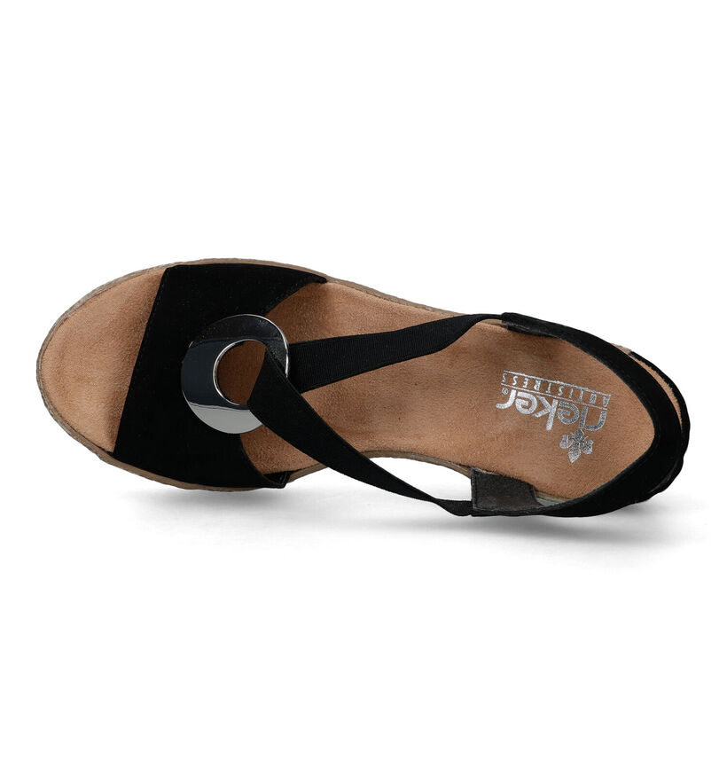 Rieker Zwarte Sandalen voor dames (323575)