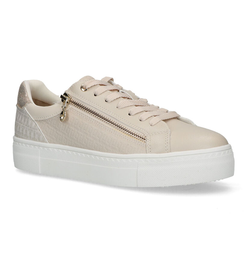 Tamaris Beige Paltform Sneakers voor dames (320509) - geschikt voor steunzolen