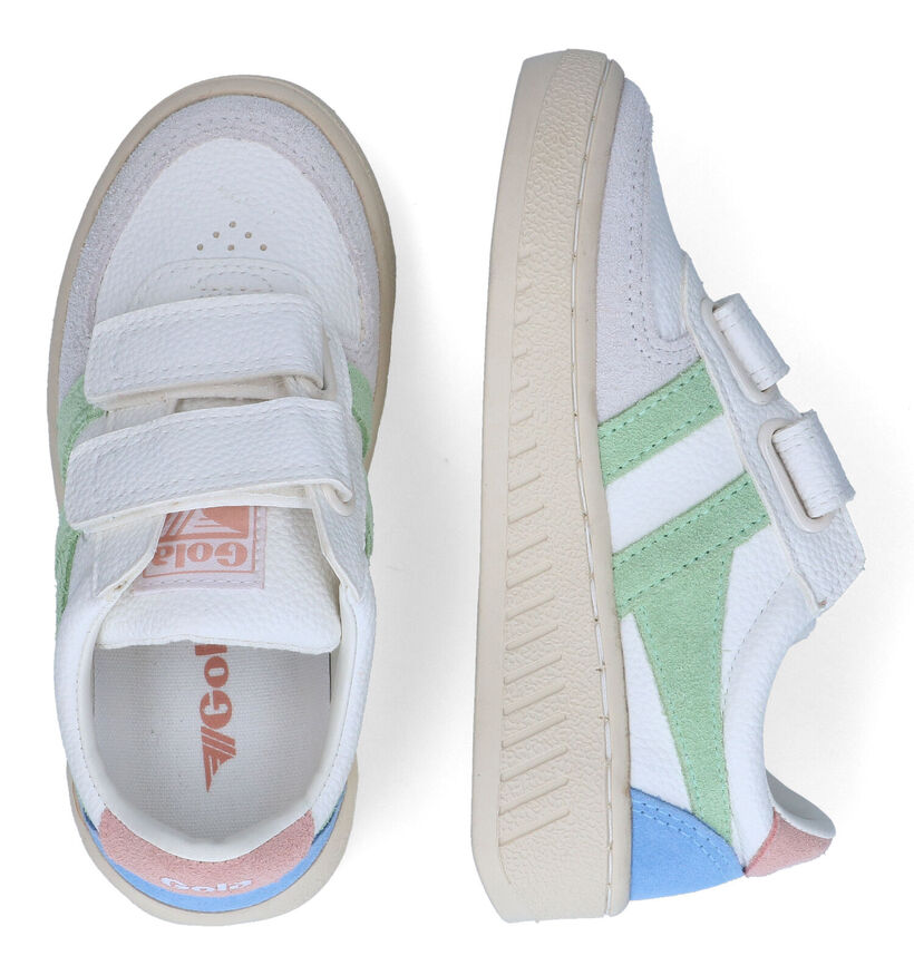 Gola Grandslam Trident Strap Witte Sneakers voor meisjes (335714) - geschikt voor steunzolen