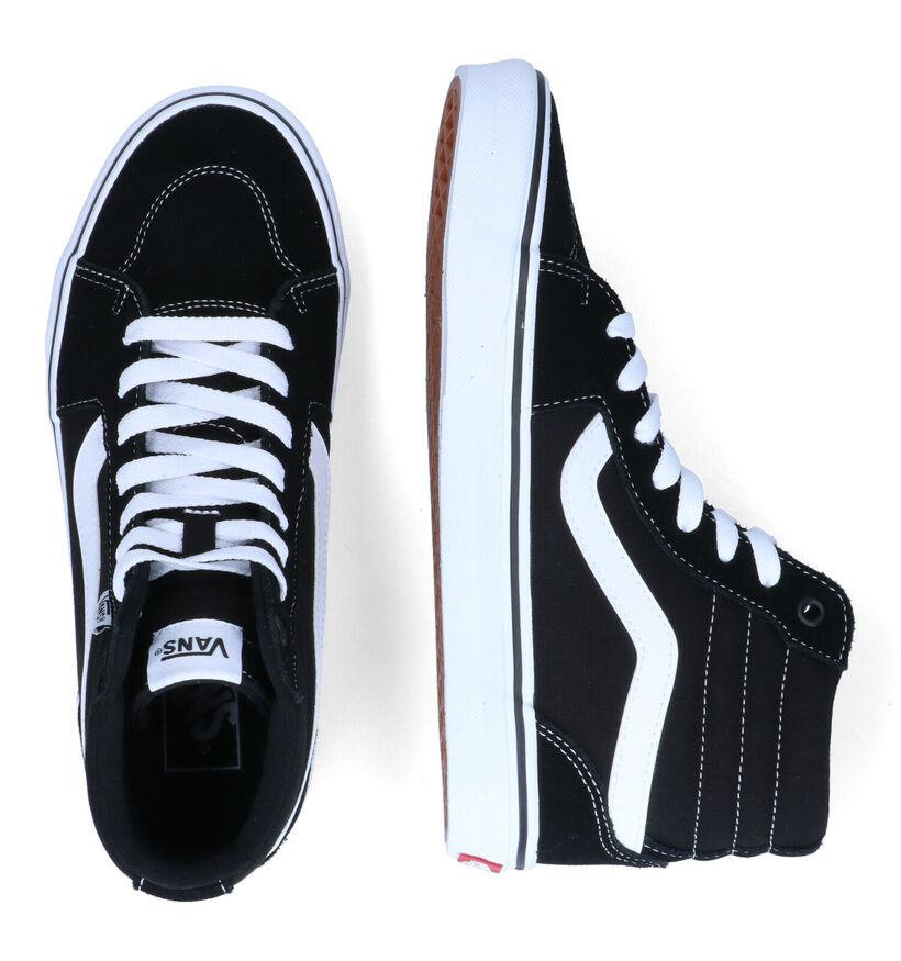 Vans Filmore Hi Baskets de skate en Noir pour femmes (328039)