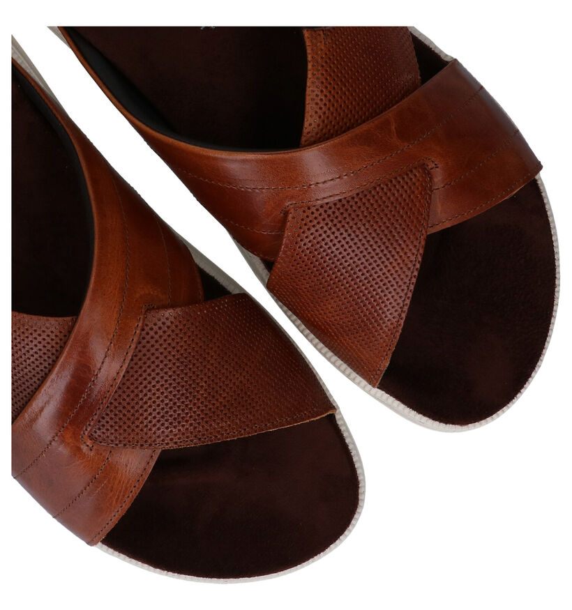 Bullboxer Cognac Slippers in kunstleer (286588)