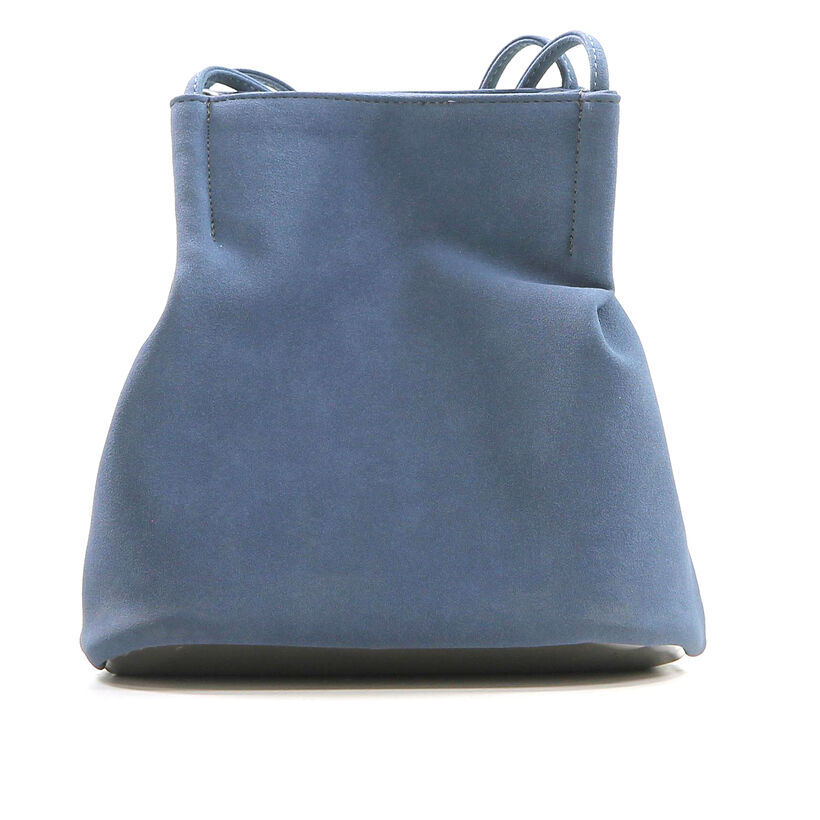 BOO! Zilver/Blauwe Metallic Schoudertas in kunstleer (193902)
