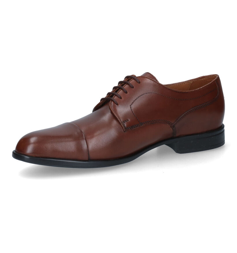 Geox Iacopo Chaussures habillées en Cognac en cuir (315644)