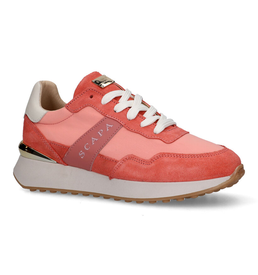 Scapa Baskets casual en Orange clair pour femmes (323765) - pour semelles orthopédiques