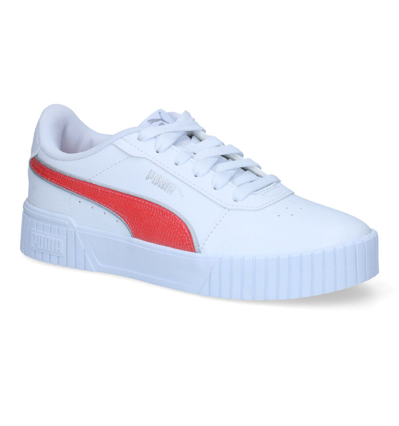 Puma Carina 2.0 Glitzy Jr Baskets en Blanc pour filles (311283) - pour semelles orthopédiques