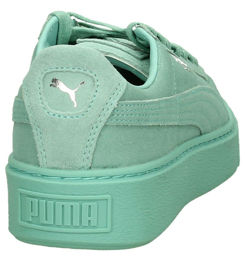 Puma Platform Reset Turquoise Sneakers in nubuck (190364)