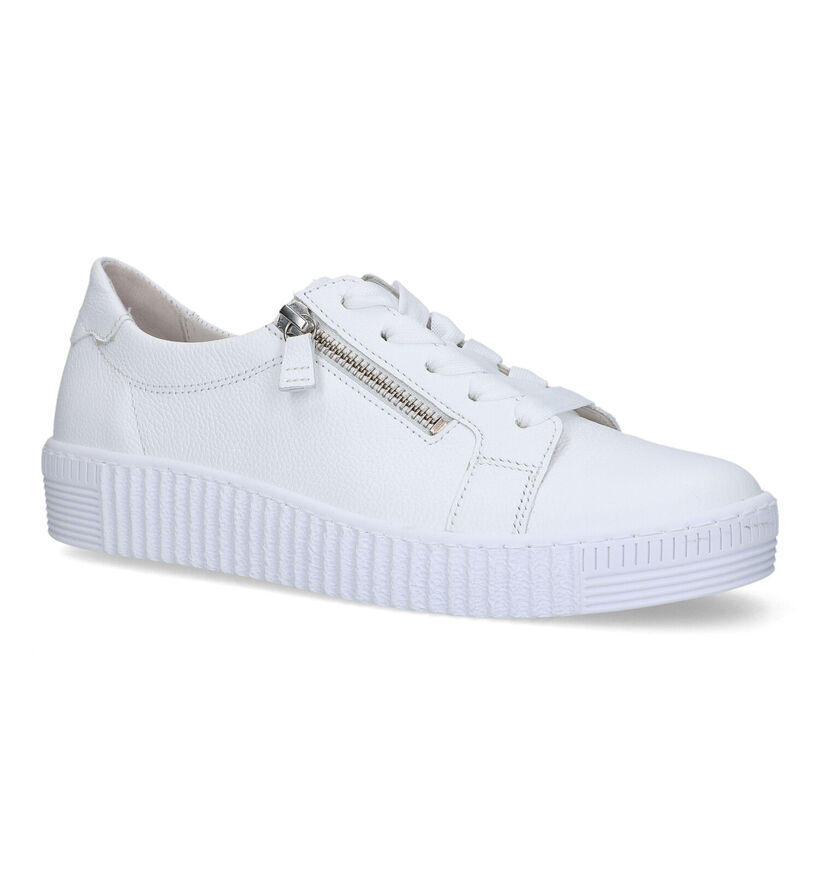 Gabor Best Fitting Chaussures à lacets en Blanc pour femmes (319483) - pour semelles orthopédiques