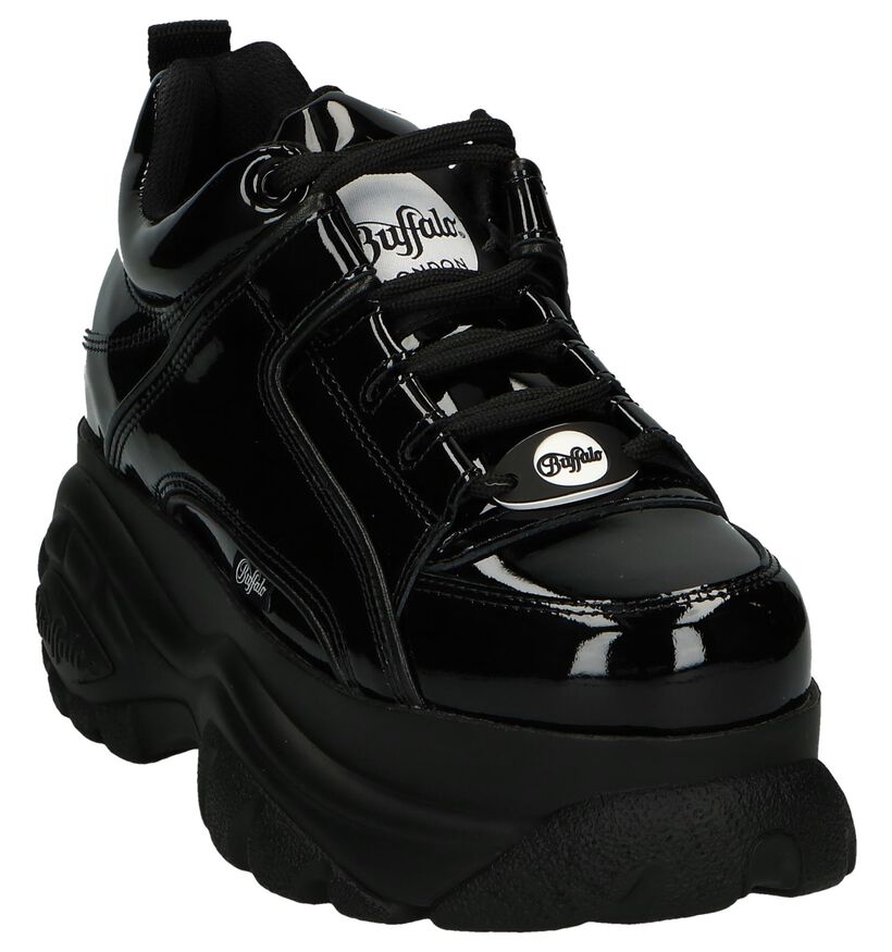 London Baskets basses en Noir en cuir verni (240564)