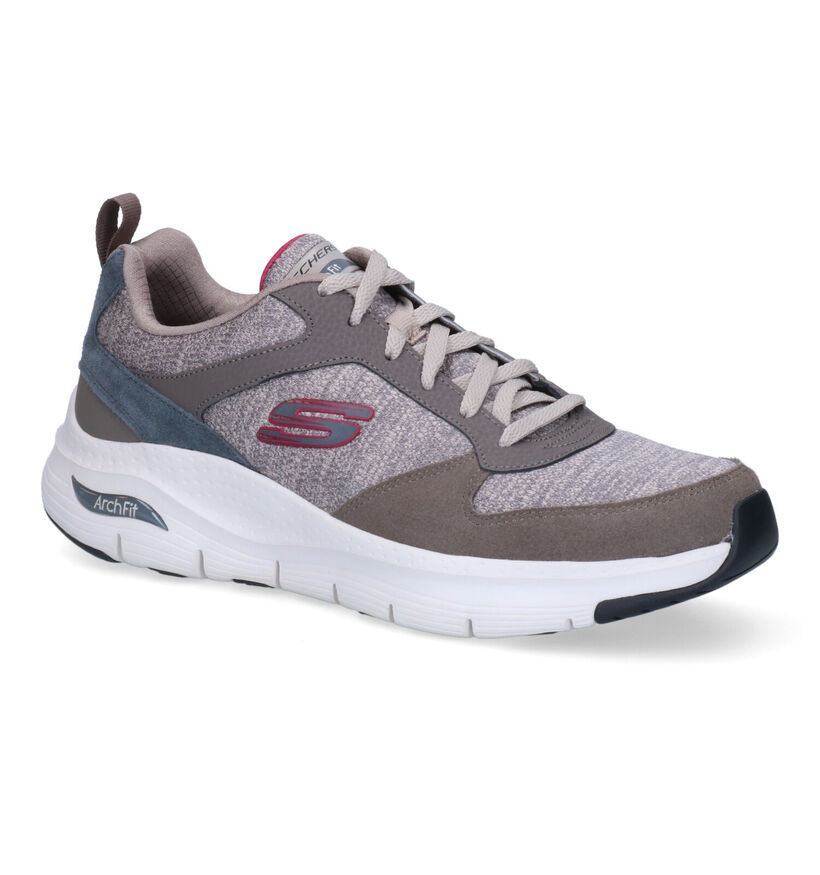 Skechers Arch Fit Baskets en Gris en textile (305958)