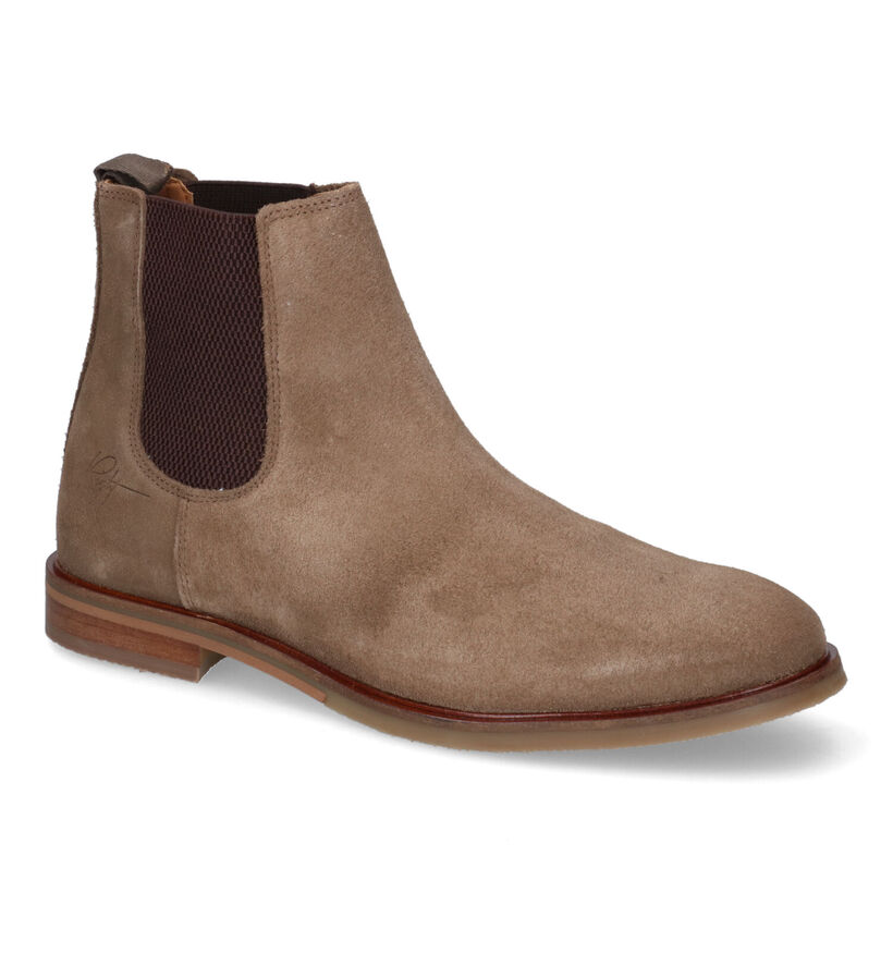 Bullboxer Bottines Chelsea en Brun foncé pour hommes (312624) - pour semelles orthopédiques