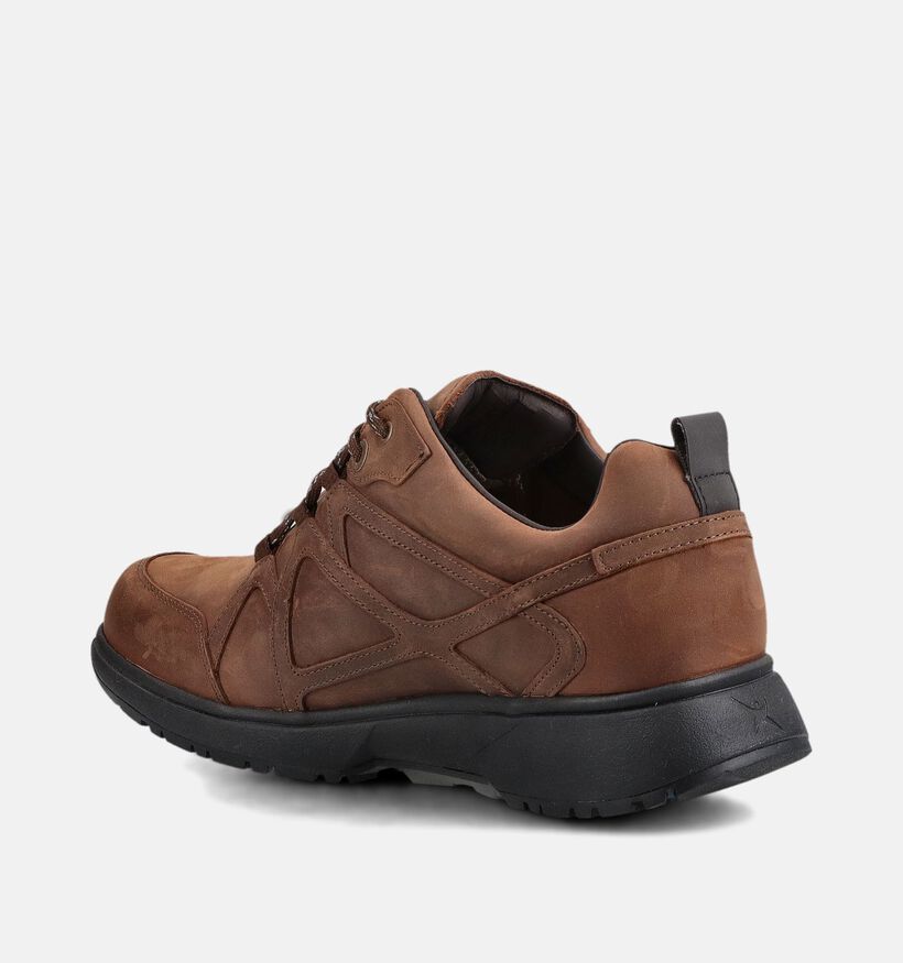 Xsensible Abo Donkerbruine Lage Wandelsneakers voor heren (389536) - geschikt voor steunzolen