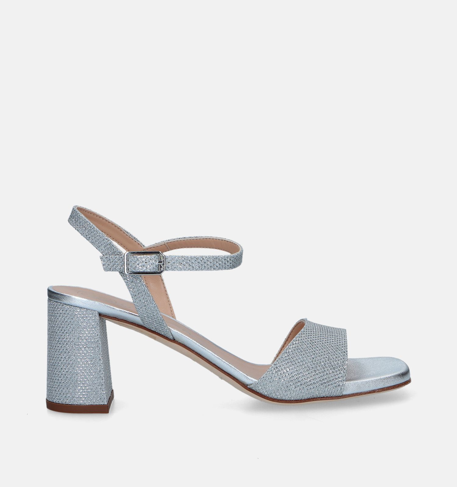 Unisa Moraty 24 EV Zilveren Sandalen Met Hak Dames Sandalen Online op TORFS.BE