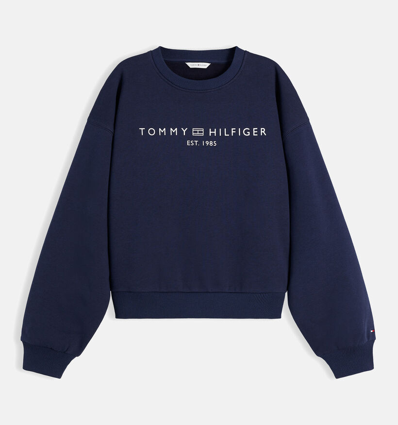 Tommy Hilfiger Sweatshirt en Bleu fonc&eacute; pour femmes (375858)