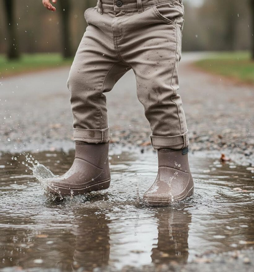 En Fant Taupe Korte Regenlaarzen voor meisjes, jongens (360227)