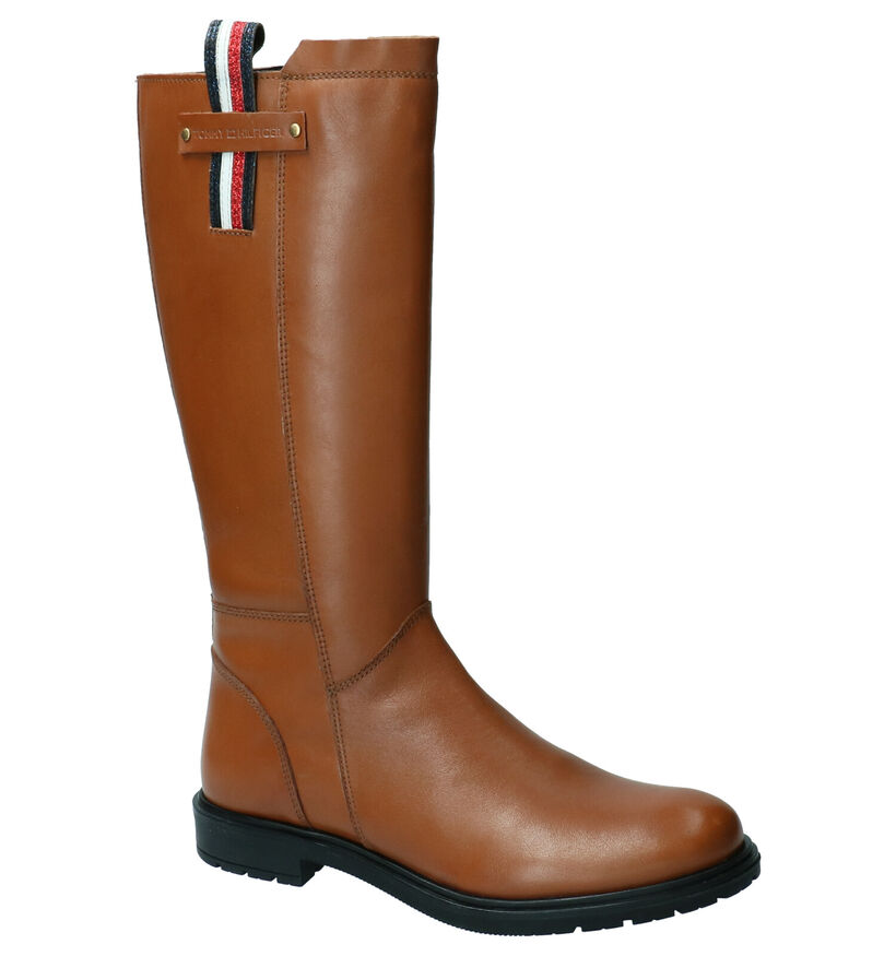 Tommy Hilfiger Bottes hautes en Cognac en cuir (256954)