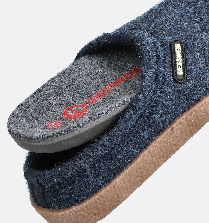 Giesswein Veitsch Pantoufles fermées en Bleu Giesswein Veitsch Pantoufles fermées en Bleu pour femmes (370248) - pour semelles orthopédiques