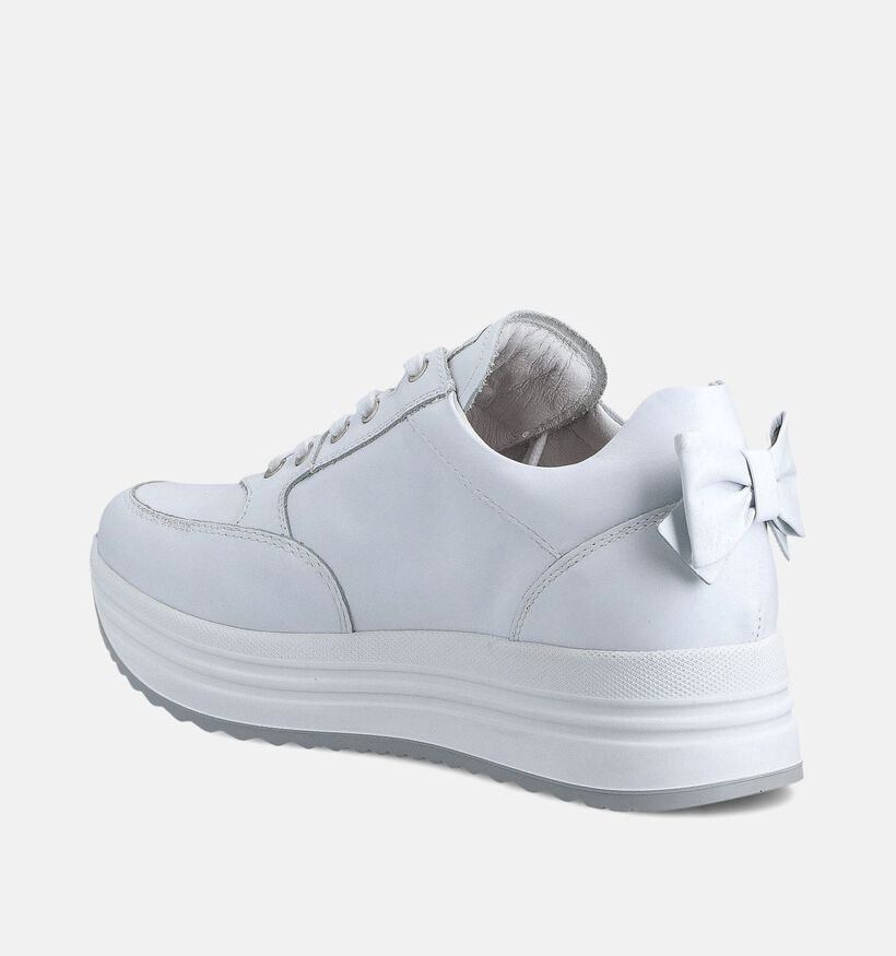 NeroGiardini Witte Sneakers met Rits voor dames (369085) - geschikt voor steunzolen