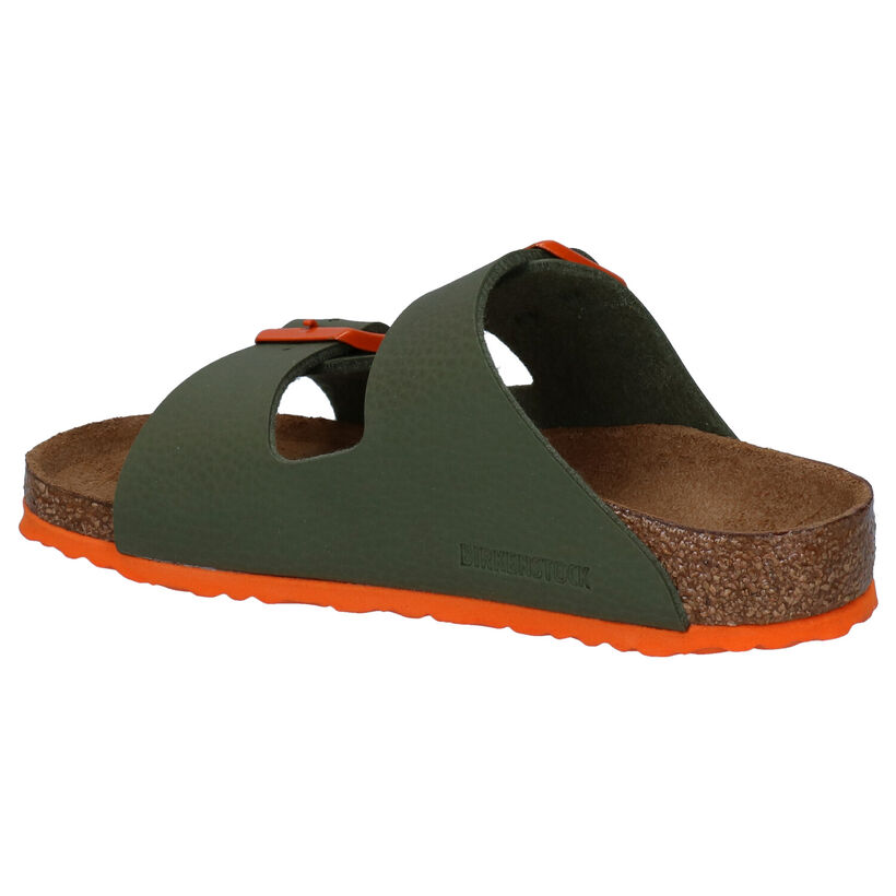 Birkenstock Arizona Birko Flor Nu-pieds en Noir pour garçons (338071)