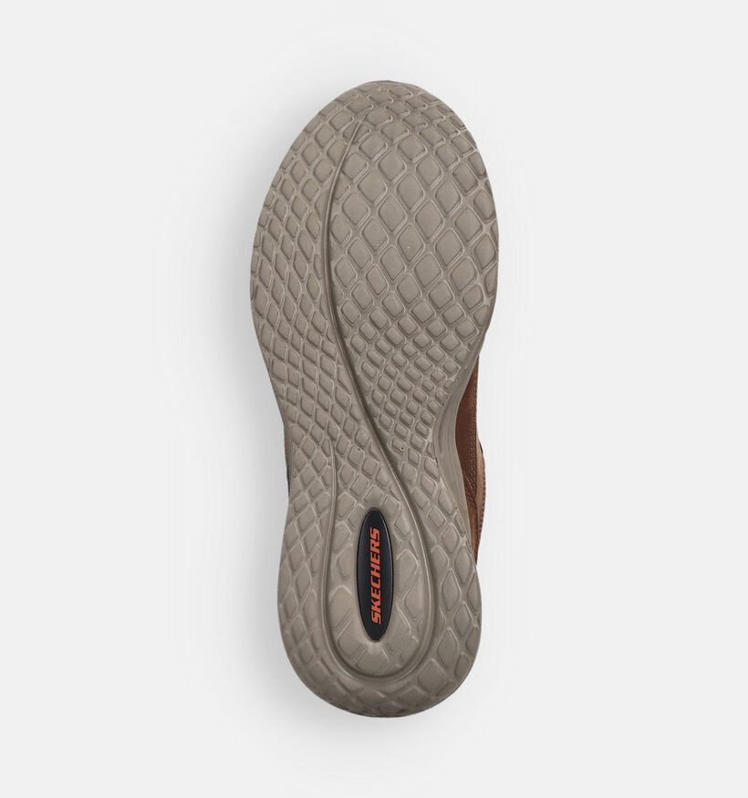 Skechers Arch Fit Orvan Moxley Donkerbruine Loopschoenen voor heren (379526) - geschikt voor steunzolen