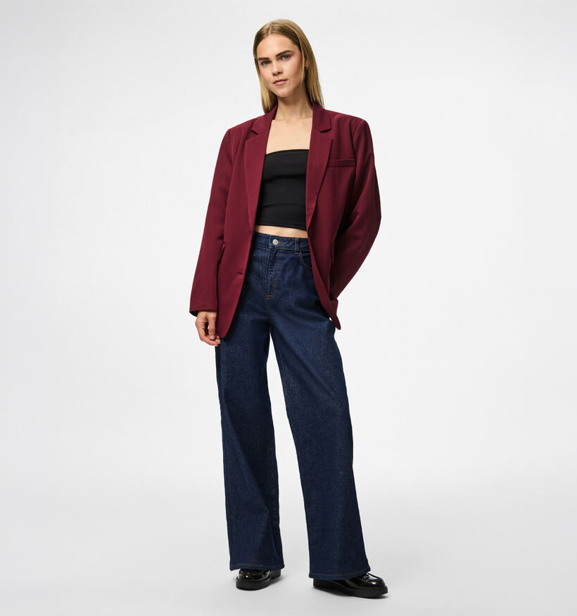 Pieces Kamil Blazer en Bordeaux pour femmes (378374)
