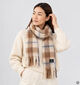 Laurent David Lichtbruine/Beige Sjaal voor dames (382885)