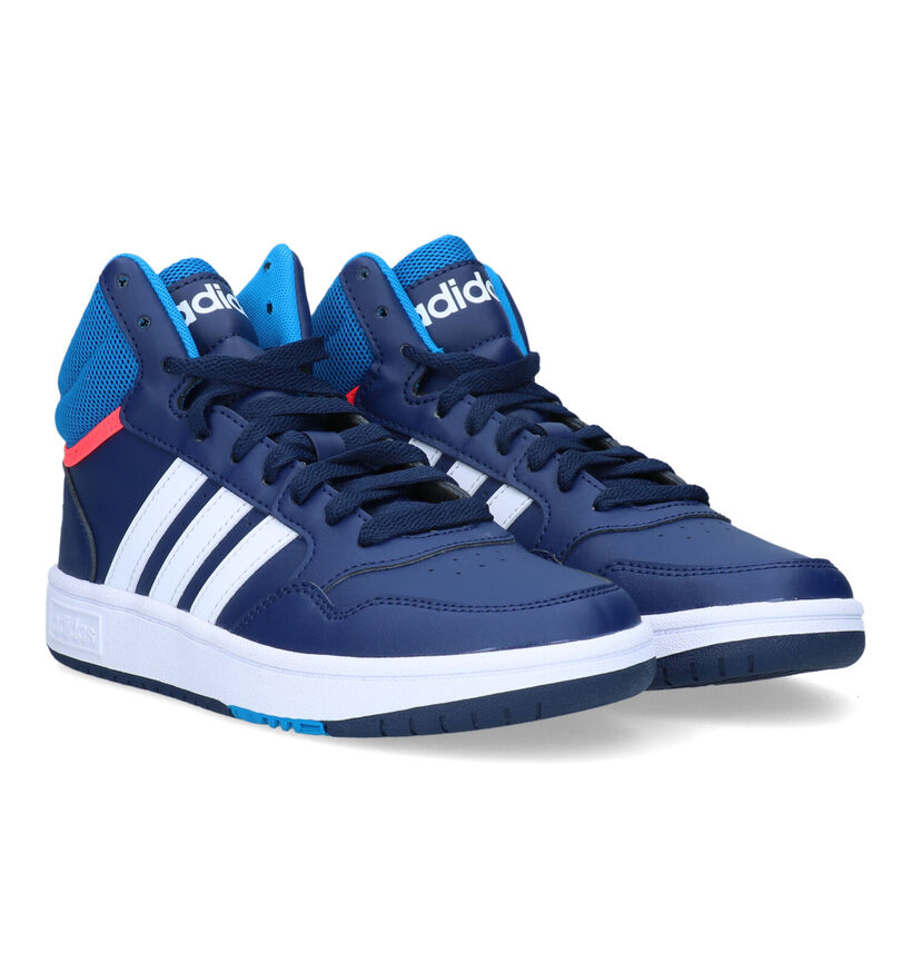 adidas Hoops Mid 3.0 Baskets en Bleu pour filles, garçons (326855)