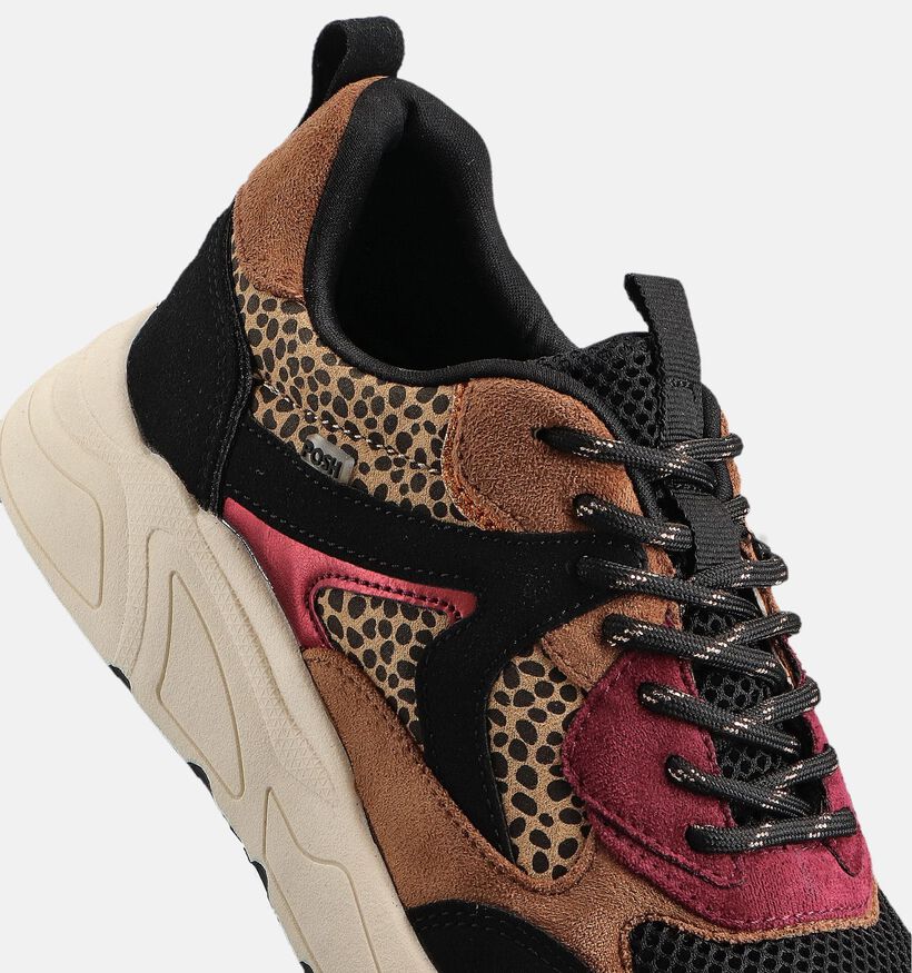 Poelman Baskets casual en Noir pour femmes (361271) - pour semelles orthopédiques