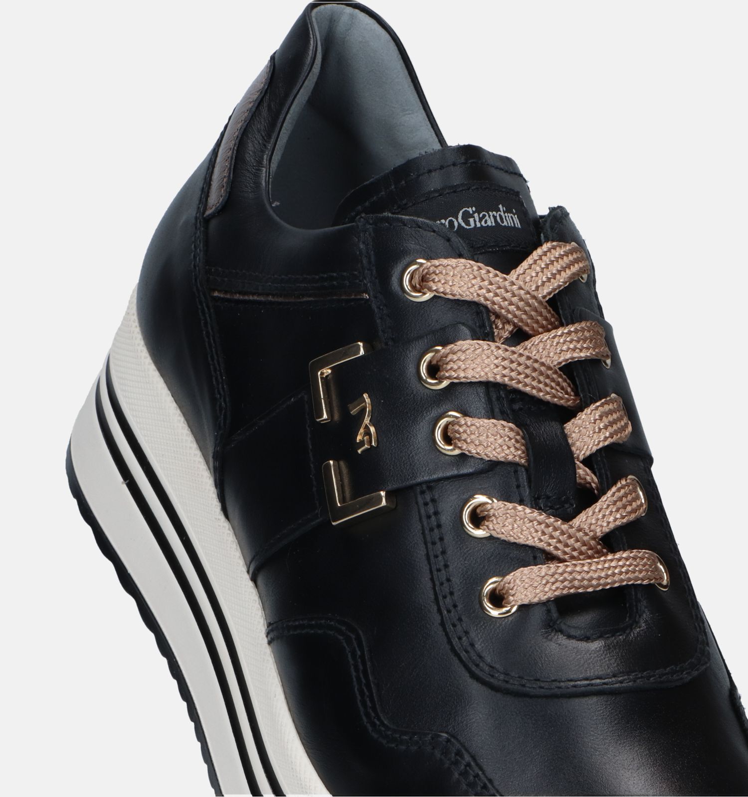 NeroGiardini Zwarte Platform Sneakers Dames Sneakers Online op TORFS.BE
