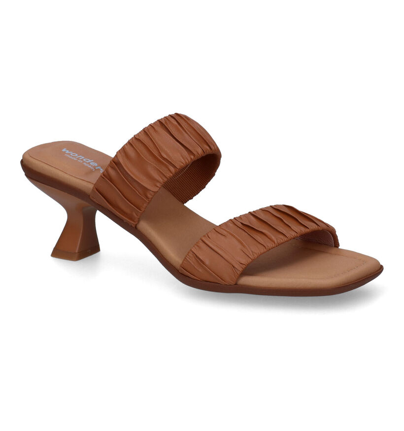 Wonders Cognac Slippers voor dames (309601)