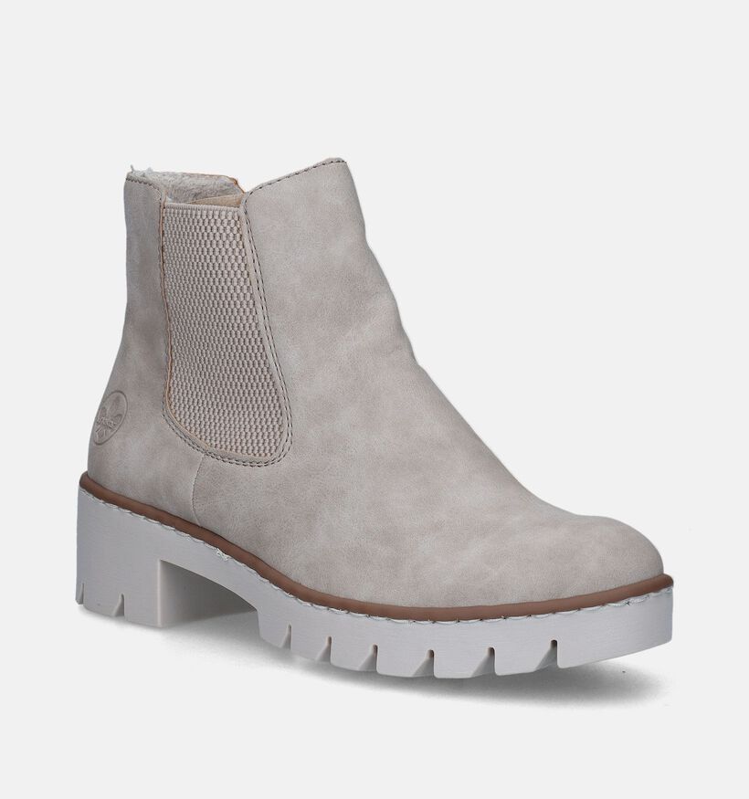 Rieker Bottines Chelsea en Beige pour femmes (347412)