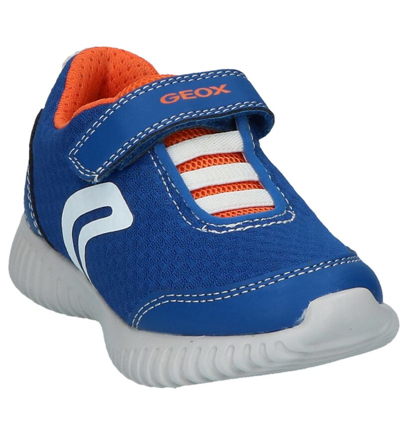 Blauwe Lage Sneakers Geox met Velcro in stof (210553)