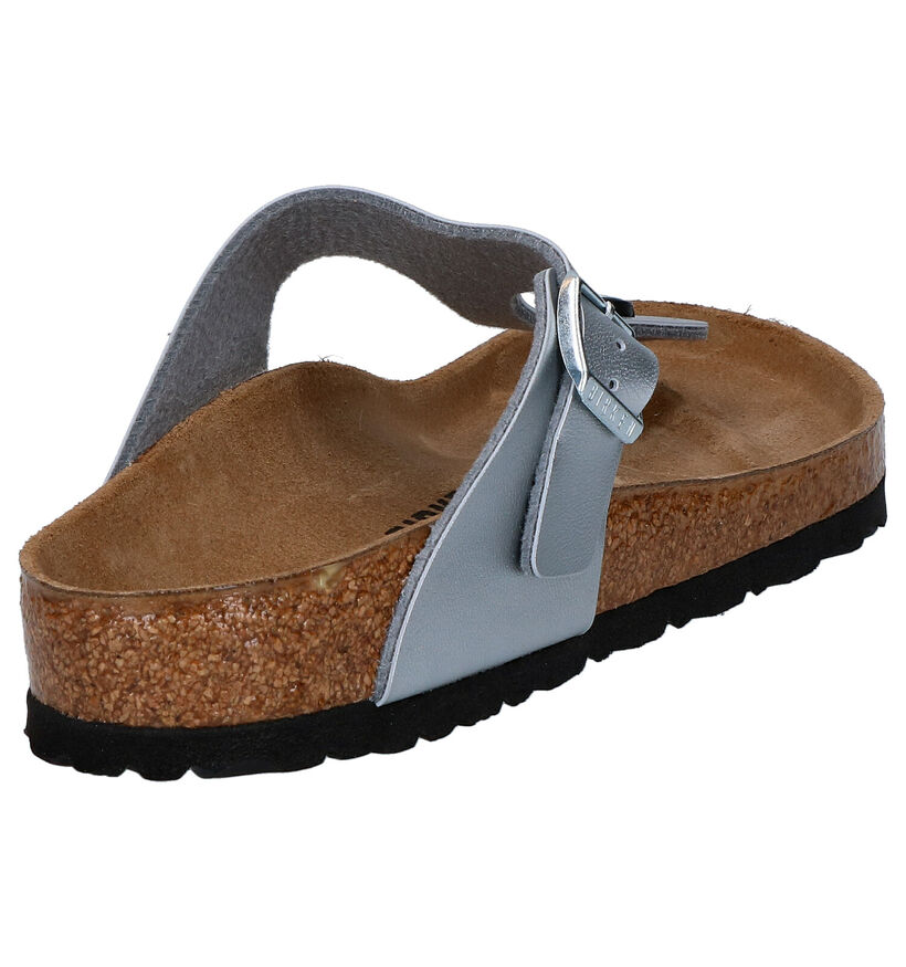 Birkenstock Gizeh Birko-Flor Zwarte Teenslippers voor dames (338058)