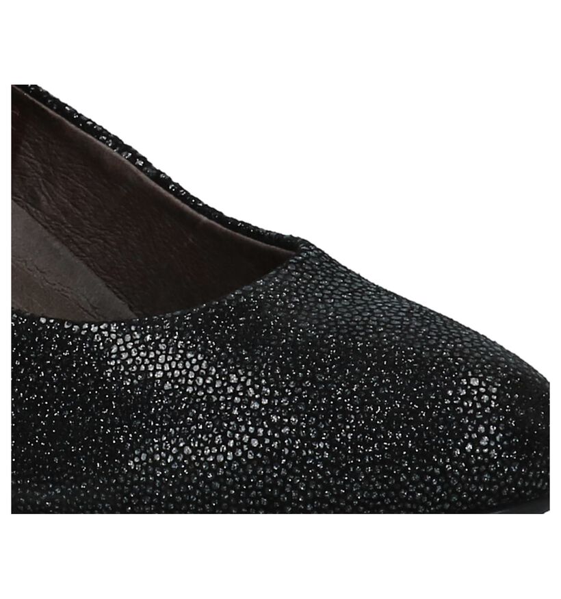 Zwarte Pumps met Glitters Softwaves in daim (232669)