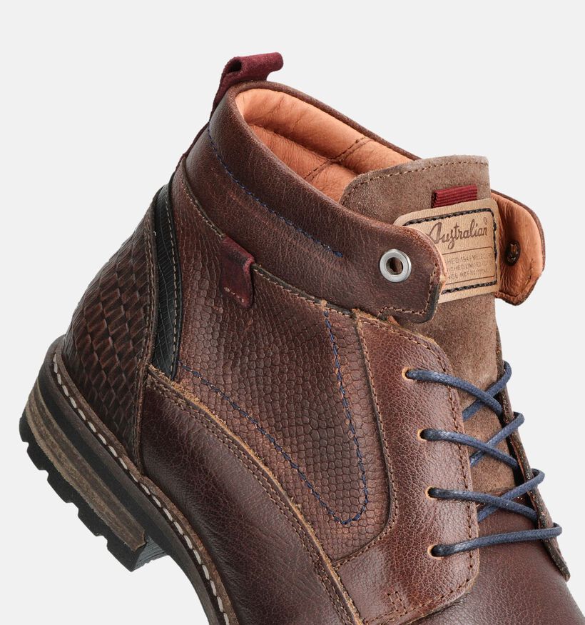 Australian Conley Cognac Veterlaarzen voor heren (361662) - geschikt voor steunzolen