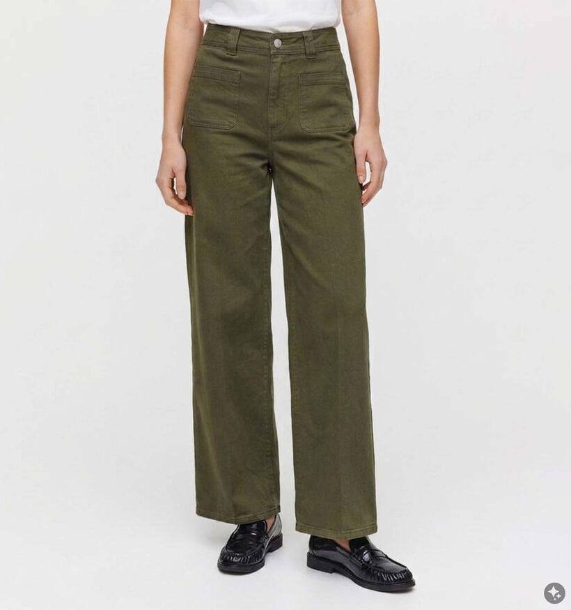Vero Moda Tulle Donkergroene Wide Leg Jeans voor dames (377568)