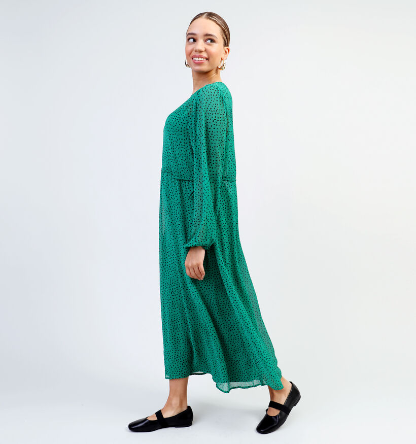 Vila Britanja Dot O-neck Robe en Vert pour femmes (337683)