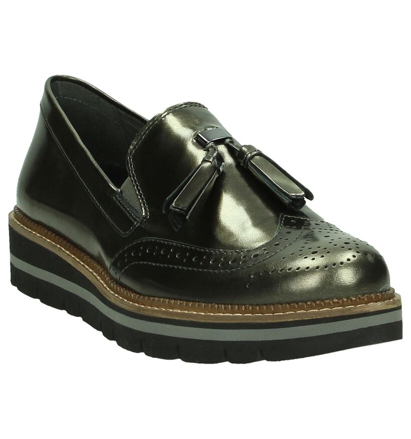 Gabor OptiFit Chaussures slip-on en Argent en cuir (184774)