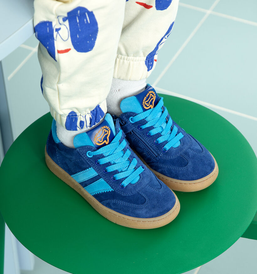 STONES and BONES Lemmi Blauwe Veterschoenen voor meisjes, jongens (352652) - geschikt voor steunzolen