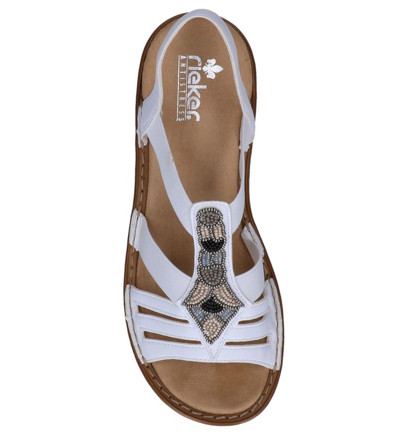 Rieker Sandales à talons en Blanc en simili cuir (246257)