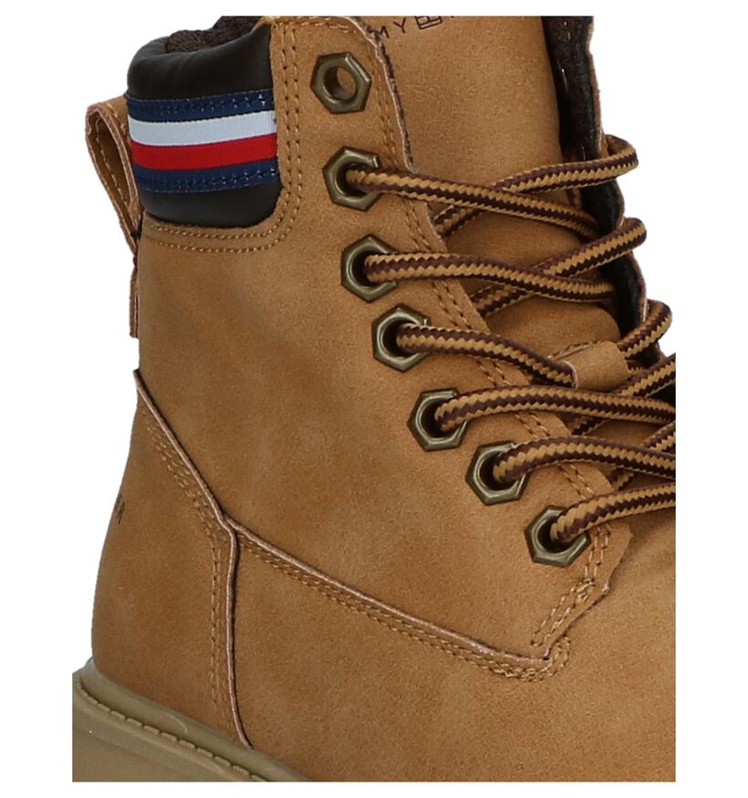 Cognac Stoere Boots met Rits/Veter Tommy Hilfiger , , pdp