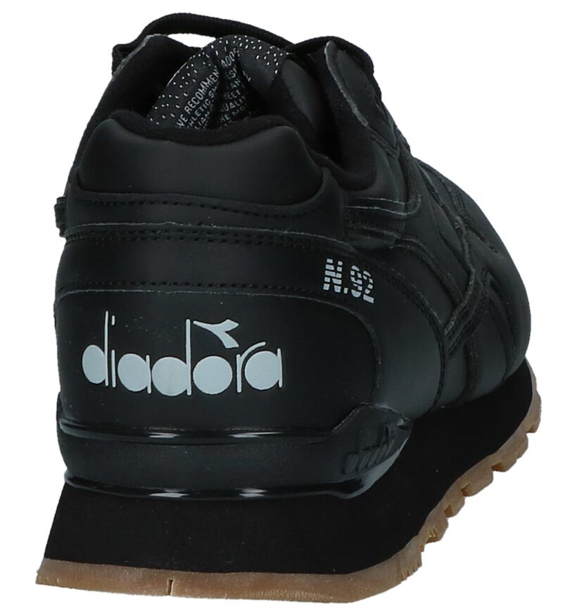 Diadora Zwarte Sneakers in imitatieleer (231085)