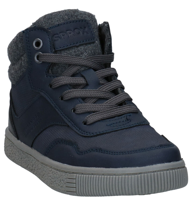 Sprox Blauwe Hoge Schoenen in kunstleer (291376)
