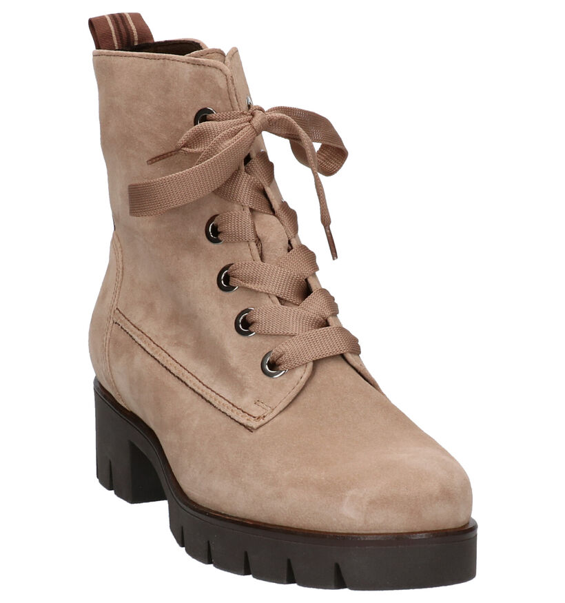 Gabor Best Fitting Bottines en Taupe en daim (260238)