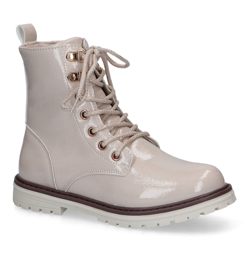 Milo & Mila Beige Veterboots voor meisjes (313588)