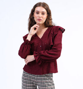 JDY Willow Blouse en Bordeaux pour femmes (335763)