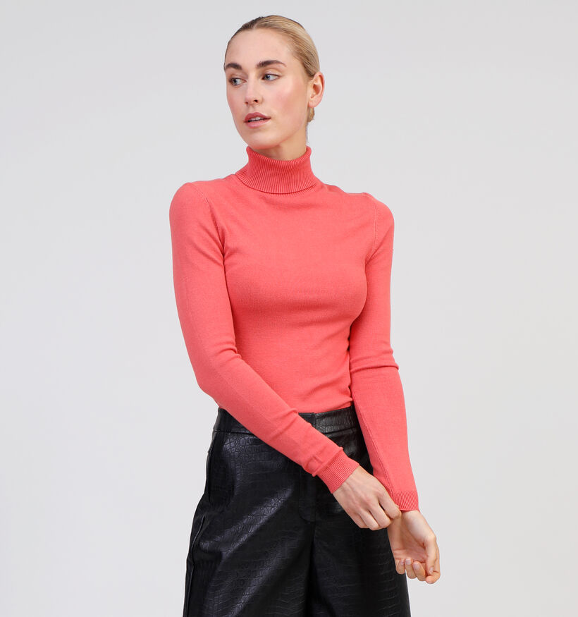 Vero Moda Glory Pull avec col roulé en Orange pour femmes (344087)