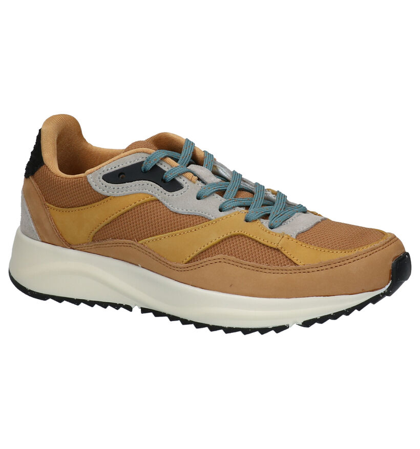 Woden Baskets casual en Jaune ocre en cuir (254200)