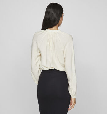 Vila Blouses Beige/Blauw