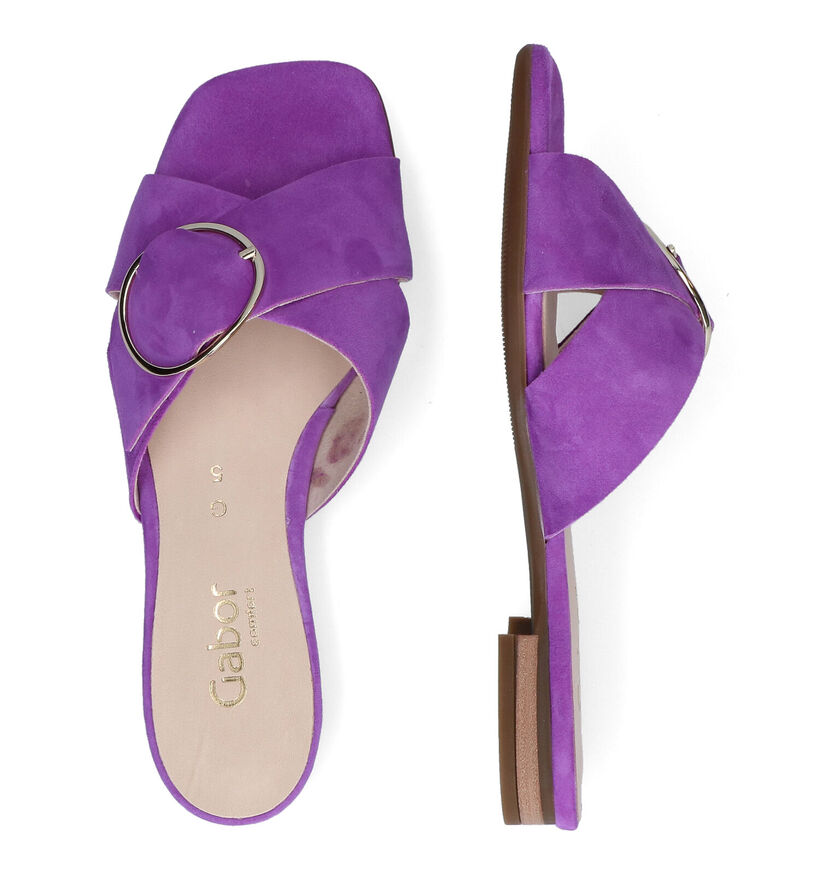 Comfort Nu-pieds plates en Violet pour femmes (312440)