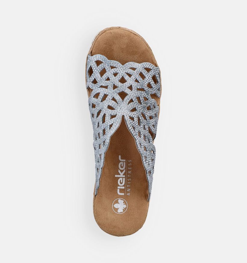 Rieker Antistress Lichtblauwe Slippers voor dames (370426)